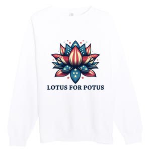 Lotus For Potus Usa Election Premium Crewneck Sweatshirt