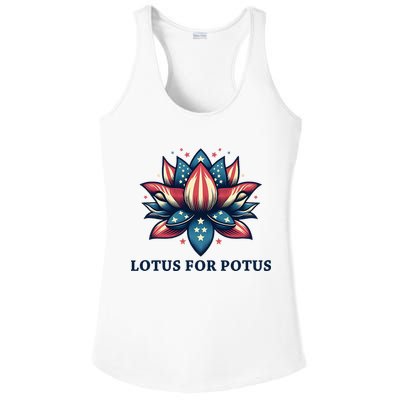 Lotus For Potus Usa Election Ladies PosiCharge Competitor Racerback Tank