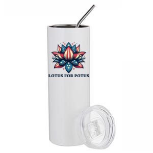 Lotus For Potus Usa Election Stainless Steel Tumbler