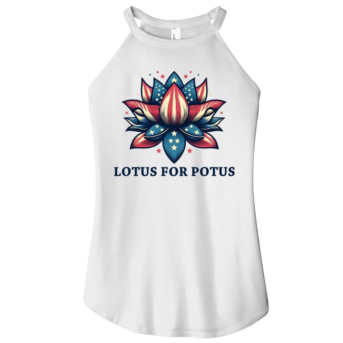 Lotus For Potus Usa Election Women's Perfect Tri Rocker Tank