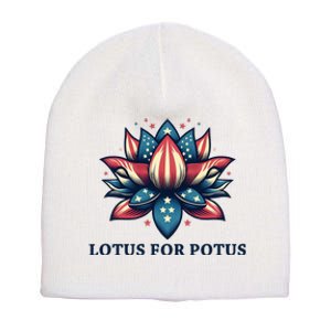 Lotus For Potus Usa Election Short Acrylic Beanie