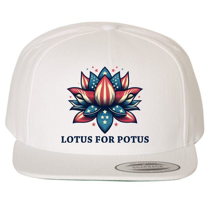 Lotus For Potus Usa Election Wool Snapback Cap