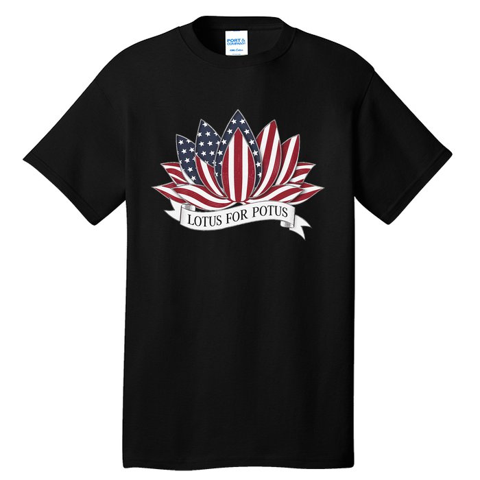 Lotus For Potus Kamala Harris 2024 President Tall T-Shirt