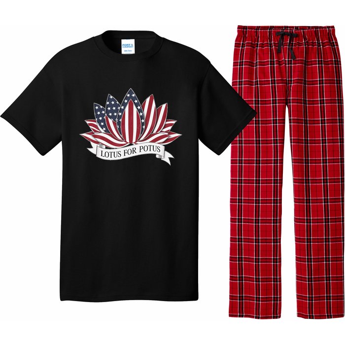 Lotus For Potus Kamala Harris 2024 President Pajama Set