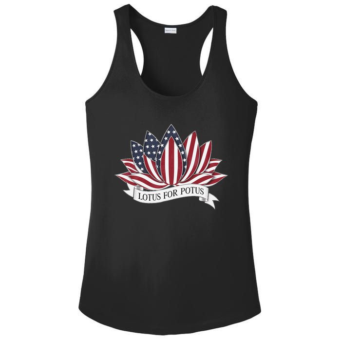 Lotus For Potus Kamala Harris 2024 President Ladies PosiCharge Competitor Racerback Tank