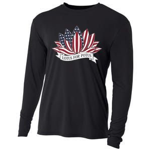 Lotus For Potus Kamala Harris 2024 President Cooling Performance Long Sleeve Crew