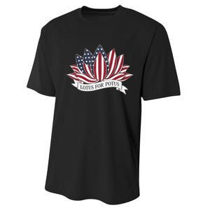 Lotus For Potus Kamala Harris 2024 President Performance Sprint T-Shirt