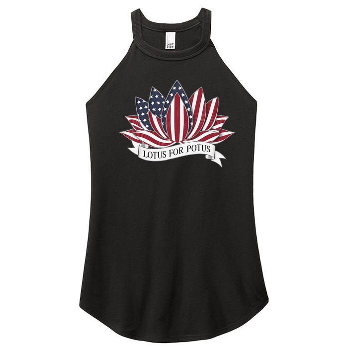 Lotus For Potus Kamala Harris 2024 President Women's Perfect Tri Rocker Tank