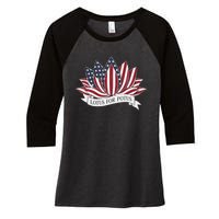 Lotus For Potus Kamala Harris 2024 President Women's Tri-Blend 3/4-Sleeve Raglan Shirt