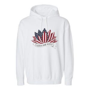 Lotus For Potus Kamala Harris 2024 President Garment-Dyed Fleece Hoodie