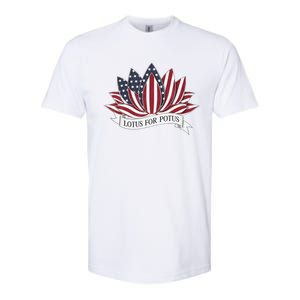 Lotus For Potus Kamala Harris 2024 President Softstyle CVC T-Shirt