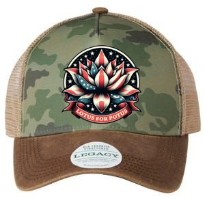 Lotus For Potus Usa Election Legacy Tie Dye Trucker Hat