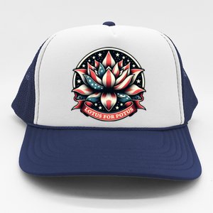 Lotus For Potus Usa Election Trucker Hat