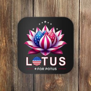 Lotus For Potus Kamala Harris 2024 President Trend Election Coaster