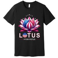 Lotus For Potus Kamala Harris 2024 President Trend Election Premium T-Shirt