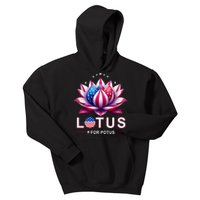 Lotus For Potus Kamala Harris 2024 President Trend Election Kids Hoodie