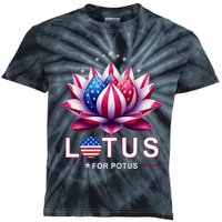 Lotus For Potus Kamala Harris 2024 President Trend Election Kids Tie-Dye T-Shirt