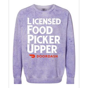 Licensed Food Picker Upper DoorDash Colorblast Crewneck Sweatshirt