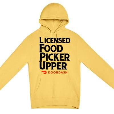 Licensed Food Picker Upper DoorDash Premium Pullover Hoodie