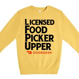 Licensed Food Picker Upper DoorDash Premium Crewneck Sweatshirt