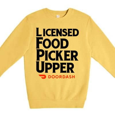 Licensed Food Picker Upper DoorDash Premium Crewneck Sweatshirt