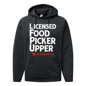 Licensed Food Picker Upper DoorDash Performance Fleece Hoodie