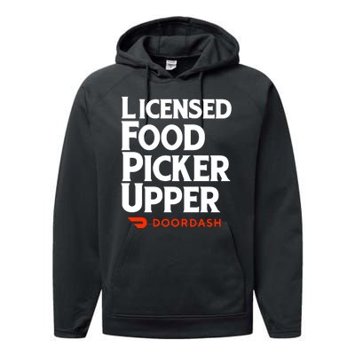 Licensed Food Picker Upper DoorDash Performance Fleece Hoodie