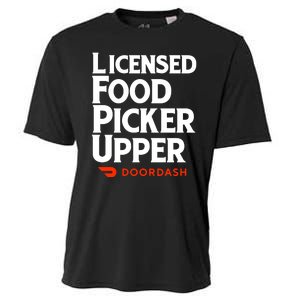 Licensed Food Picker Upper DoorDash Cooling Performance Crew T-Shirt