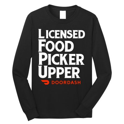 Licensed Food Picker Upper DoorDash Long Sleeve Shirt