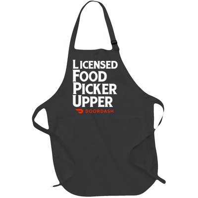 Licensed Food Picker Upper DoorDash Full-Length Apron With Pockets