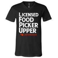 Licensed Food Picker Upper DoorDash V-Neck T-Shirt