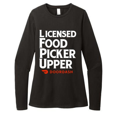 Licensed Food Picker Upper DoorDash Womens CVC Long Sleeve Shirt