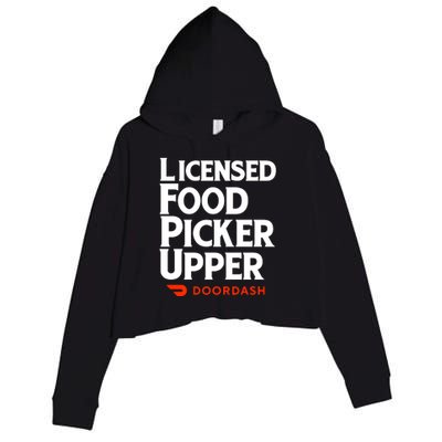 Licensed Food Picker Upper DoorDash Crop Fleece Hoodie