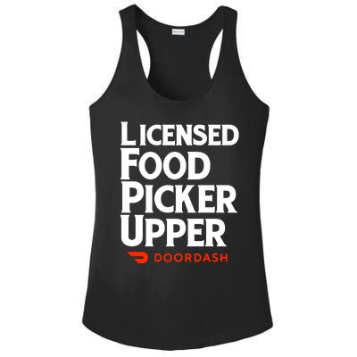 Licensed Food Picker Upper DoorDash Ladies PosiCharge Competitor Racerback Tank