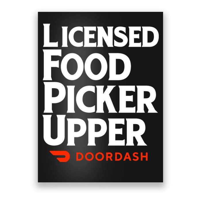 Licensed Food Picker Upper DoorDash Poster