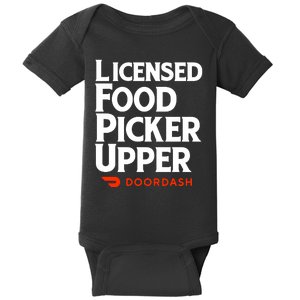 Licensed Food Picker Upper DoorDash Baby Bodysuit