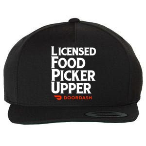 Licensed Food Picker Upper DoorDash Wool Snapback Cap