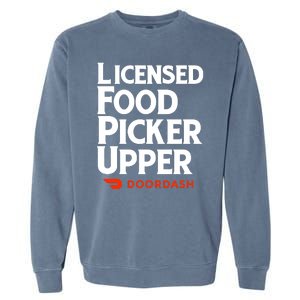 Licensed Food Picker Upper DoorDash Garment-Dyed Sweatshirt