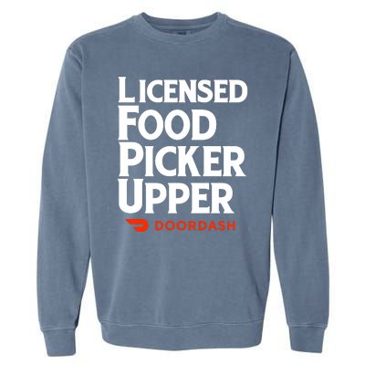 Licensed Food Picker Upper DoorDash Garment-Dyed Sweatshirt