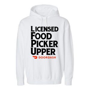 Licensed Food Picker Upper DoorDash Garment-Dyed Fleece Hoodie