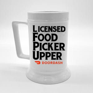 Licensed Food Picker Upper DoorDash Beer Stein