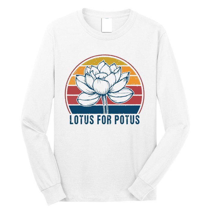 Lotus For Potus Kamala Harris 2024 Vintage Long Sleeve Shirt