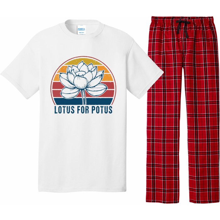 Lotus For Potus Kamala Harris 2024 Vintage Pajama Set