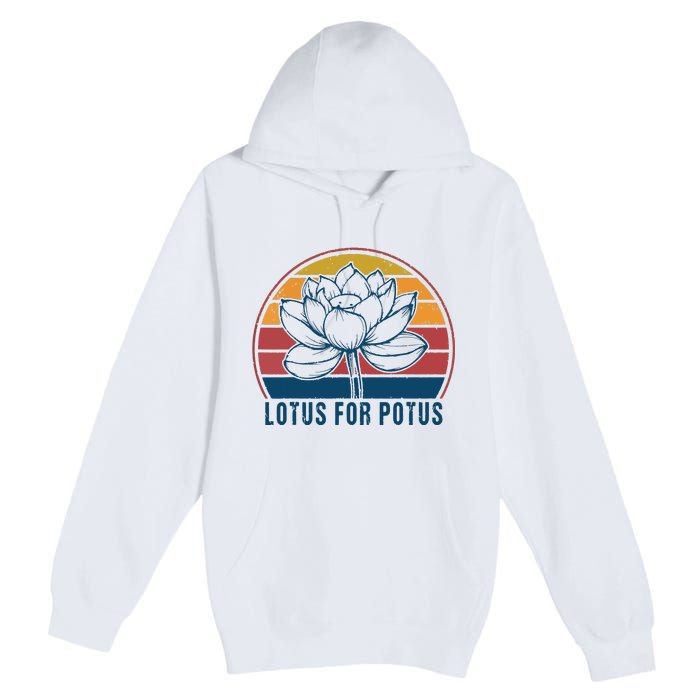 Lotus For Potus Kamala Harris 2024 Vintage Premium Pullover Hoodie