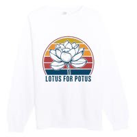 Lotus For Potus Kamala Harris 2024 Vintage Premium Crewneck Sweatshirt