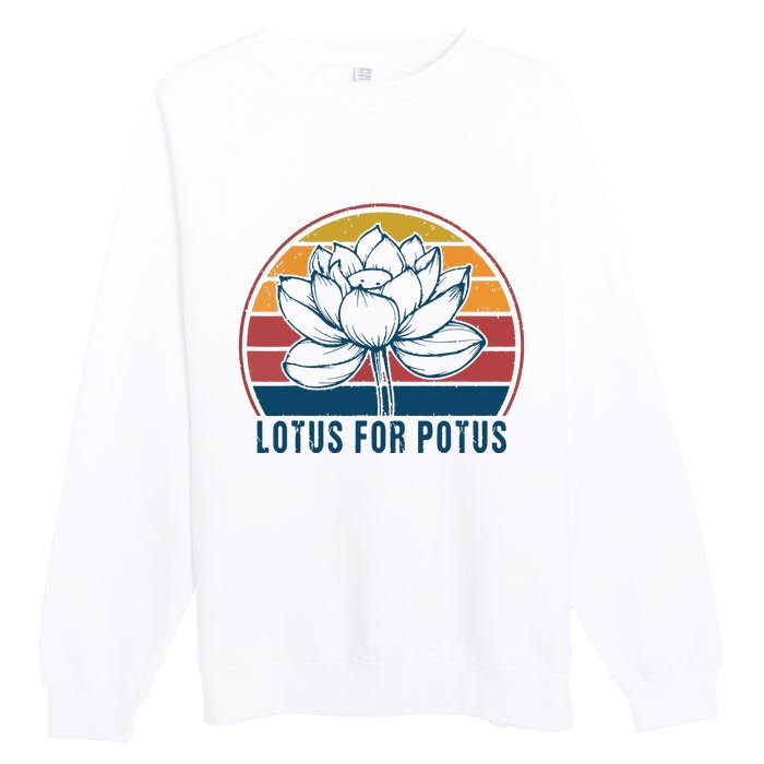 Lotus For Potus Kamala Harris 2024 Vintage Premium Crewneck Sweatshirt