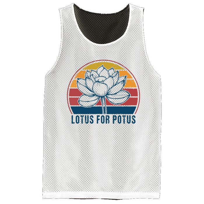 Lotus For Potus Kamala Harris 2024 Vintage Mesh Reversible Basketball Jersey Tank