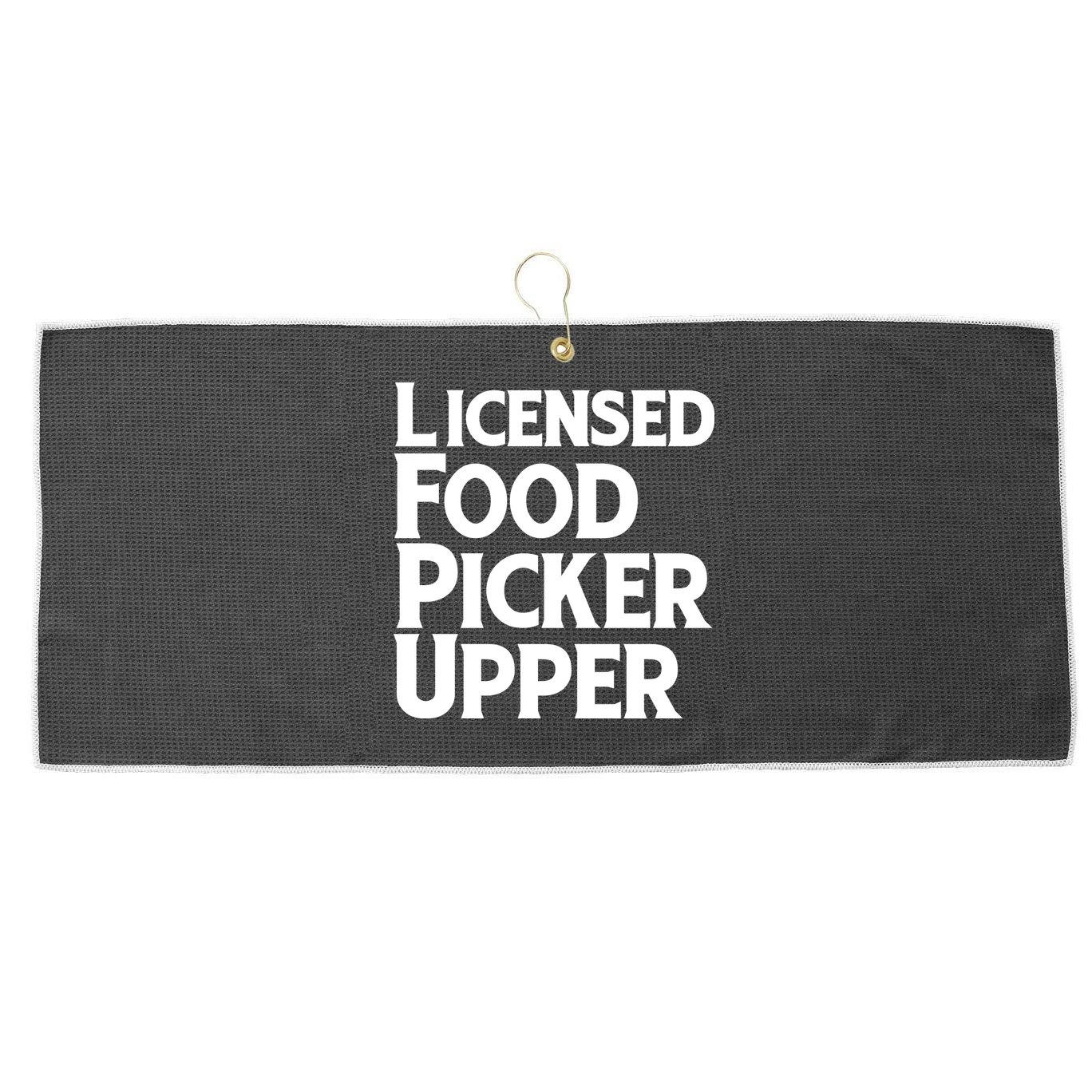 Licensed Food Picker Upper Large Microfiber Waffle Golf Towel
