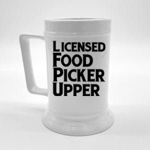 Licensed Food Picker Upper Beer Stein