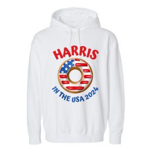 Lotus For Potus Kamala Harris 2024 President Trend Election Raglan Baseball Garment-Dyed Fleece Hoodie